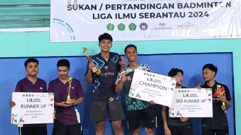 Mahasiswa S1 Manajemen Universitas Ibnu Sina Sabet Juara 1 di Turnamen Badminton LIS 2024