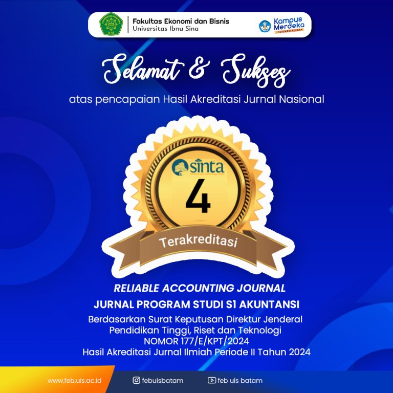 Realible Accounting Journal (RAJ) S1-Akuntansi Raih Akreditasi Sinta 4