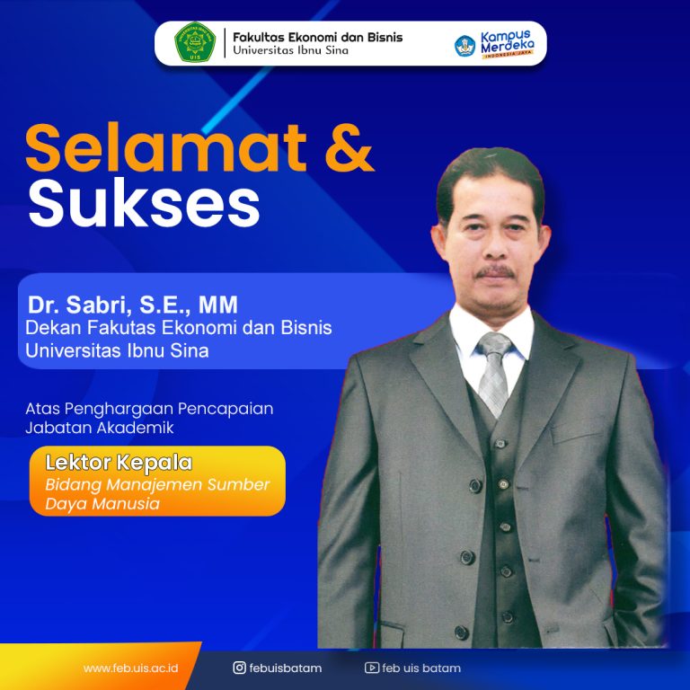 Dr. Sabri Raih Jabatan Akademik Lektor Kepala, Bukti Dedikasi di Dunia Pendidikan