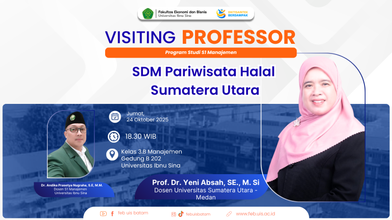 FEB UIS Hadirkan Visiting Professor Bahas SDM Pariwisata Halal Sumatera Utara