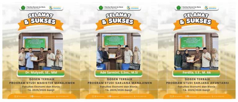 FEB Universitas Ibnu Sina Berikan Penghargaan Dosen Terbaik Semester Ganjil TA 2025/2026