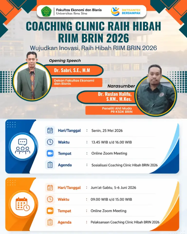 FEB UIS Selenggarakan Coaching Clinic Raih Hibah RIIM BRIN 2026, Diikuti Seluruh Dosen FEB