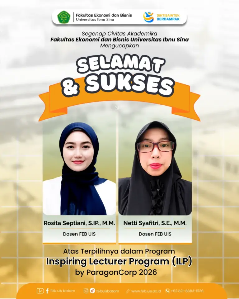 Dua Dosen FEB UIS Lolos Program Inspiring Lecturer Program (ILP) by ParagonCorp 2026
